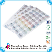 customized logo printing anti-counterfeit waterproof adhesive paper laminated paper sticker